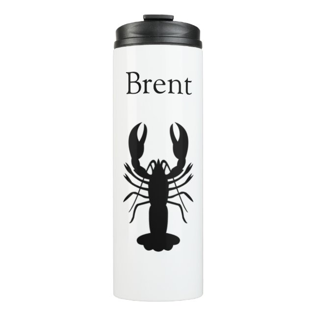 Personalisierte LOBSTER-Reiseroute Thermosbecher (Vorderseite)