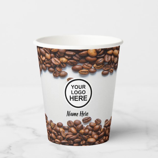 Personalisierte Logo-Marke Coffee Paper-Becher Pappbecher (Vorderseite)