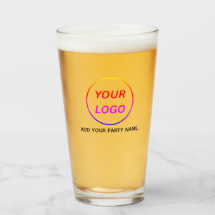 Personalisierte Logo- und Text-Biergläser Glas
