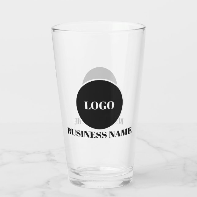 Personalisierte Logo- und Textgläser Glas (Rückseite)
