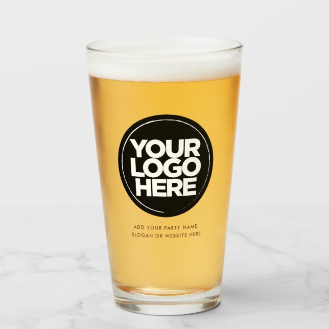 Personalisierte Logos und Bierbrillen Glas (Vorne (Gefüllt))