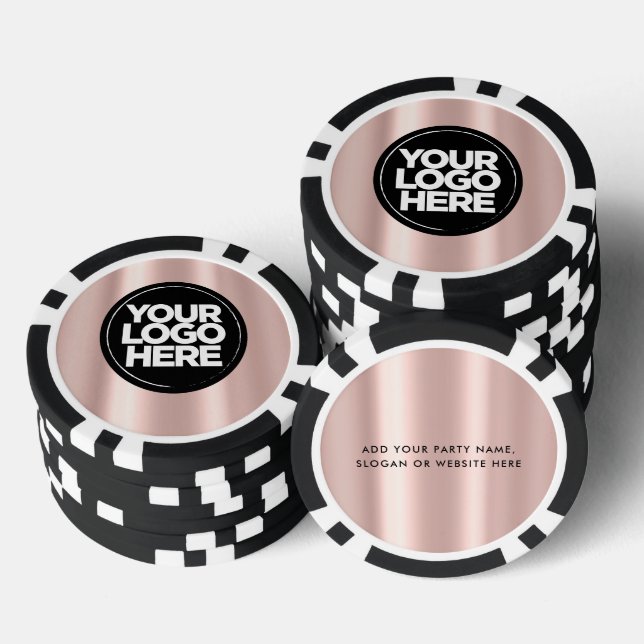 Personalisierte Logos und Niedliche Texte Rosa Pokerchips (Stapel)