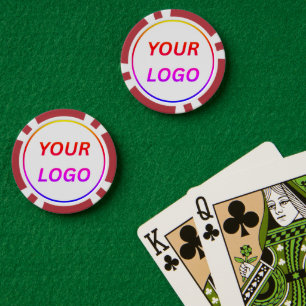 Personalisierte Logos und Text Cool Red Poker Chip
