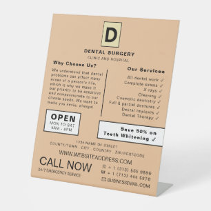 Personalisierte Logos, Zahnmedizin, Zahnmedizin Sockelschild