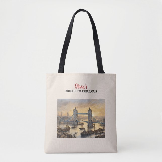 Personalisierte London Tower Bridge Shoulder Tasch (Vorderseite)