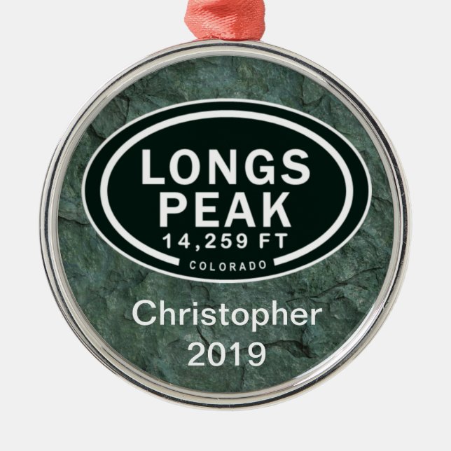 Personalisierte LongPeak Ornament Aus Metall (Vorne)
