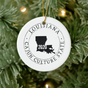 Personalisierte Louisiana Keramik Ornament