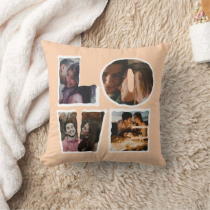 Personalisierte LOVE Fotocollage Romantisches Gesc Kissen