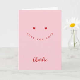 Personalisierte Love You Lots, moderne minimalisti Karte