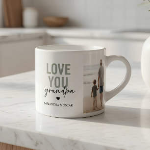 Personalisierte 'Love You Opa' Foto-Tasse Espressotasse