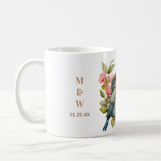 Personalisierte Lovebirds Embrace Individuellen Na Kaffeetasse