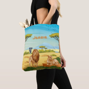 Personalisierte Löwen auf der Savannah