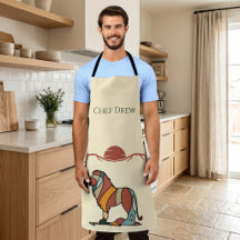 Personalisierte Löwen-Chef-Kochschürze