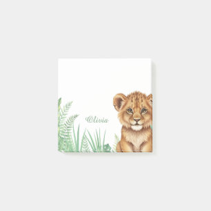 Personalisierte Löwen-Safari-Haftnotizen Post-it Klebezettel