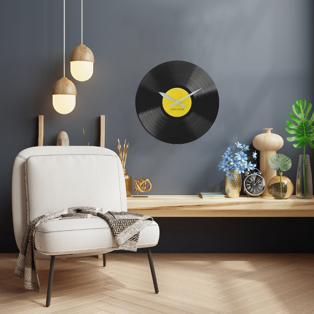Personalisierte LP Vinyl Record Wall Clock Große Wanduhr (Personalized Vinyl Record Design Clock)