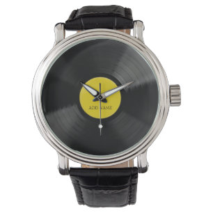 Personalisierte LP Vinyl Record Watch Armbanduhr
