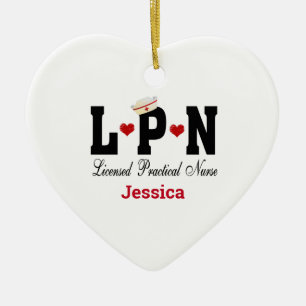 Personalisierte LPN Keramik Weihnachten Ornament
