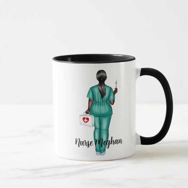 Personalisierte LPN-Krankenschwester (afroamerikan Tasse (Rechts)