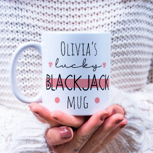 Personalisierte Lucky Blackjack-Tasse Kaffeetasse