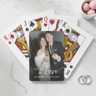 Personalisierte "Lucky in Love"-Hochzeitsgeschenke Spielkarten