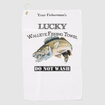 Personalisierte Lucky Walleye Angeltuch