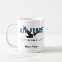 Personalisierte Luftwaffen-Rentner-Tasse