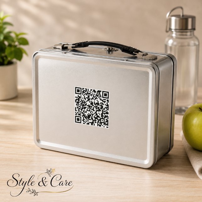 Personalisierte Lunchbox mit Scannercode (Personalized Lunchbox with Scannable QR Code)