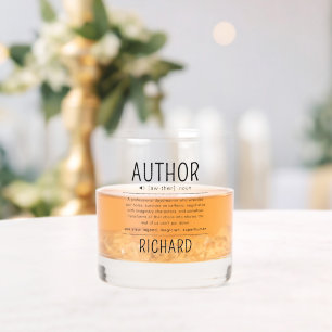 Personalisierte lustige Autor Schriftsteller Defin Whiskyglas