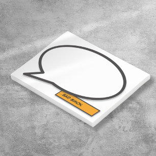 Personalisierte lustige einfache Sprechblase im Co Post-it Klebezettel