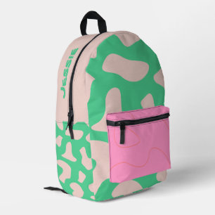 Personalisierte lustige Farben Druck Cut Sew Tasch Bedruckter Rucksack