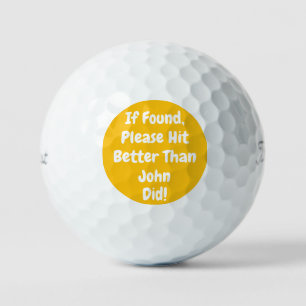 personalisierte lustige gelbe golfball