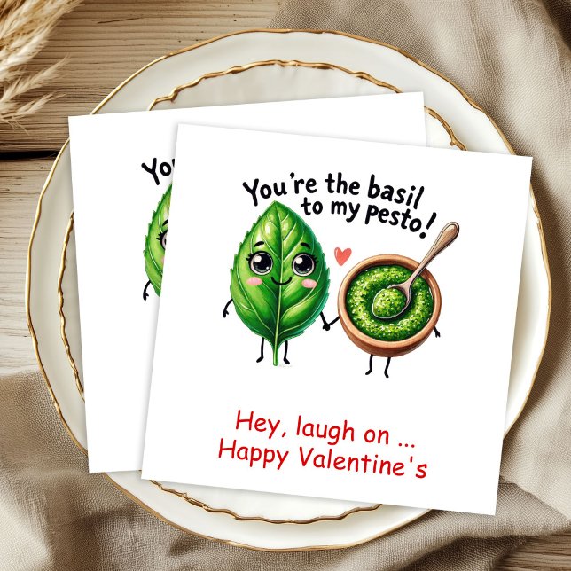 Personalisierte lustige Lebensmittel Valentinstag  Serviette (Personalized Funny Food Valentine Napkins)