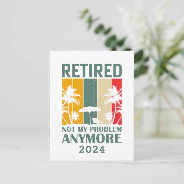 Personalisierte lustige Pensionierung offiziell in Postkarte (Stehend Vorderseite)
