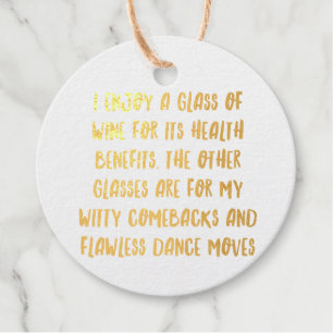 Personalisierte lustige Weinbar-Zitate XVI Geschenkanhänger