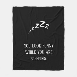 Personalisierte lustige Zitate Schwarzweiß Trendy Fleecedecke