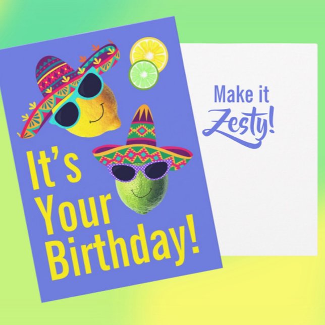 Personalisierte lustige Zitrone Limette  Karte (Personalize the text!)