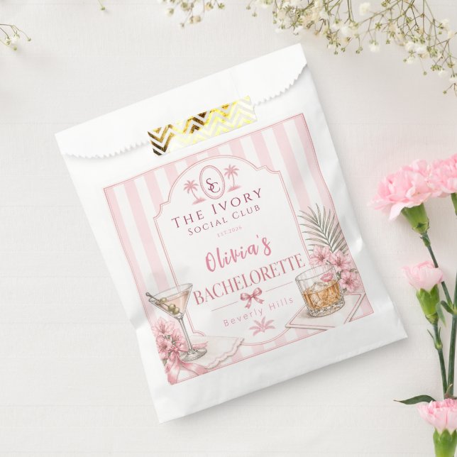 personalisierte Lux Rosa Junggesellinnenabschied B Geschenktütchen (Versiegelt)