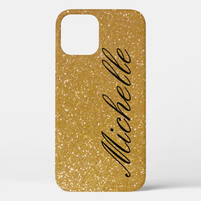 Personalisierte luxe Imitate Gold Glitzer iPhone 1 Case-Mate iPhone Hülle (Rückseite)