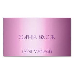 Personalisierte luxuriöse Pastell-Violett-Metallf Magnetische Visitenkarte