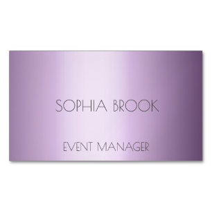 Personalisierte luxuriöse violette Metallfolie Magnetische Visitenkarte