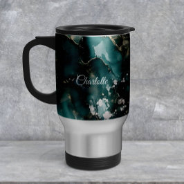 Personalisierte Luxus-Marmor-Optik mit individuell Reisebecher