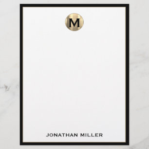 Personalisierte Luxus Monogram Letterhead mit Name Briefbogen