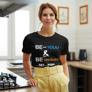 Personalisierte Luxus Typografie Niedlich Katzenma T-Shirt