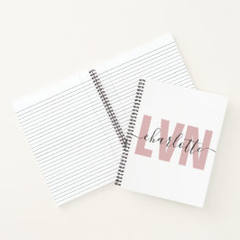 Personalisierte LVN-Lizenz für die Krankenschweste Notizbuch