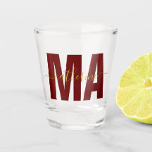 Personalisierte MA Masters of Arts Maroon & Gold