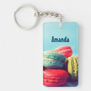 Personalisierte Macarons Cookies Schlüsselanhänger