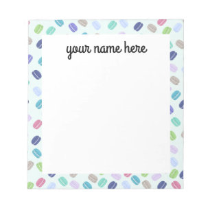 Personalisierte Macarons Notepad Notizblock