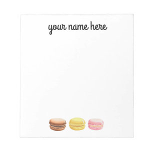 Personalisierte Macaroons Notepad Notizblock
