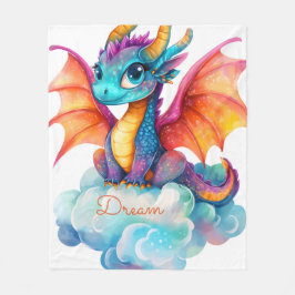 Personalisierte Mädchen-Drachen-Decke: Weiches Fla Fleecedecke