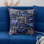 Personalisierte Mädchen nennen himmlische Tiersamm Kissen<br><div class="desc">Personalisierte Mädchen benennen himmlische Tiersammlungen für Teenagermädchen,  macht ein schönes personalisiertes Geschenk für jeden Anlass.</div>
